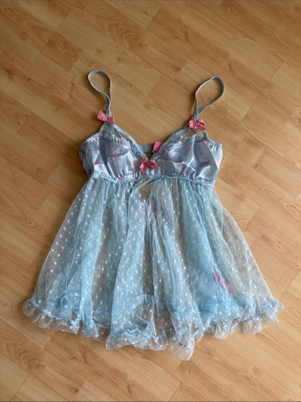 Sugar Thrillz Light Blue Babydoll Lingerie Set